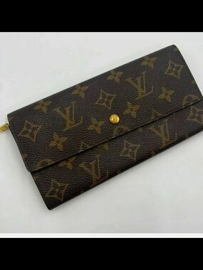 Louis Vuitton Monogram Canvas Wallet in Brown and Gold